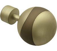 Gardinia Terminali a Sfera per bastoni per Tende, 7,5 cm, 2 Pezzi, incl. Materiale di Montaggio, Linea Kira