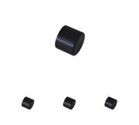 GARDINIA Terminali a Tappo per Bastoni per Tende, Linea Chicago, Ø 20 mm, Metallo, Nero Opaco, 2 Pezzi (Confezione da 4)