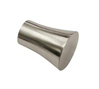 Gardinia Cono, 2X terminali, Metallo, Effetto Acciaio Inox, per Tende Tecniche Ø 19 mm, 2 unità