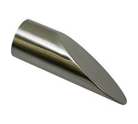 Gardinia Terminali per aste per Tende, 2 x Terminali Elypse, Serie Chicago, Metallo, Acciaio Inossidabile, Diametro 20 mm