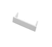 GARDINIA Terminali per guide e binari per tende, a 1 binario, in plastica, bianco, serie Slim Line, 2 pezzi