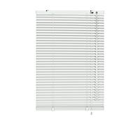 GARDINIA Veneziana in alluminio, Visibilità, Protezione dalla luce e ai raggi solari, Fissaggio al muro e al plafone, Kit di montaggio incluso, Bianco, 100 x 175 cm (LxA)