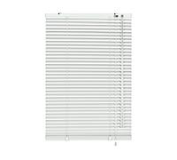 GARDINIA Veneziane in alluminio, Visibilità, Protezione dalla luce e ai raggi solari, Fissaggio al muro e al plafone, Kit di montaggio incluso, Veneziane in alluminio, Bianco, 50 x 175 cm (LxA)