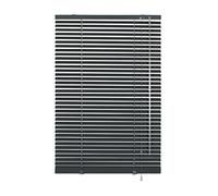 GARDINIA Veneziana in alluminio, Visibilità, Protezione dalla luce e ai raggi solari, Fissaggio al muro e al plafone, Kit di montaggio incluso, Grigio ardesia, 100 x 175 cm (LxA)