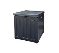 GARDIUN Baule in resina per esterno Soften Small 42,8 x 42,8 x 46,4 cm, capacità 76 l, nastro di fissaggio per coperchio e maniglie laterali