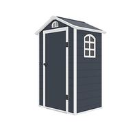 Gardiun Casetta da Giardino in Resina New Mara 1,34 m² 134x104x204 cm con Finestra Laterale e 1 Porta 75x173 cm Grigio Antracite