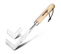 Gardtech sarchiatore per Erbacce, Piccolo Coltello e Raschietto con Manico in Legno, estirpatore Erbacce Multifunzionale per la rimozione di Muschio e Erbacce, Il miglior Regalo per Il Giardiniere