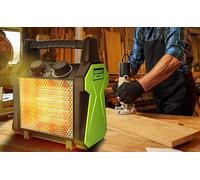 GARDTECH Stufa Elettrica Basso Consumo 2000 W con Spegnimento Automatico Antiribaltamento, Termoventilatore con Funzione Aria Fredda, stufetta elettrica, Cannone Aria Calda per Camera da Letto e Serra