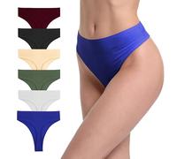 GAREDOB Perizoma a Vita Alta per Le Donne Pack 6 Plus Size Biancheria Intima Traspirante Morbido Elastico Cotone Spandex Mutandine Senza Cuciture