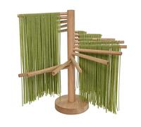 GAREDOB Stendipasta grande in legno, pieghevole, per pasta fresca, spaghetti, spaghetti, stendipasta, stand naturale, 16 bracci