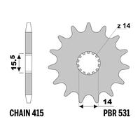 GARELLI BASIC / GARY 1-2 50 1988-1992 pignone PBR passo 415 10 Denti