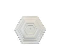 GARENERGIE LED Mall Home Rosone Decorativo in Polistirolo Espanso Esagono per Interni 53 * 46 Cm Verniciabile di Facile Installazione