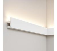 GARENERGIE Led Mall Home Velette Profilo in Duropolimero per Strisce Strip Led da Soffitto - Veletta Led Soffitto - Pannello Verniciabile per Illuminazione Soffusa (2 Pezzi - 100x6,2x2,5 cm)
