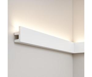 GARENERGIE Led Mall Home Velette Profilo in Duropolimero per Strisce Strip Led da Soffitto - Veletta Led Soffitto - Pannello Verniciabile per Illuminazione Soffusa (2 Pezzi - 100x6,2x2,5 cm)