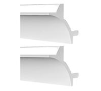 GARENERGIE Velette per led - Profilo in Duropolimero per Strisce Strip Led da Soffitto - Veletta Led Soffitto - Pannello Verniciabile per Illuminazione Soffusa (2 Pezzi - 100x9x9 cm)