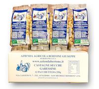 Garessine, castagne essiccate biologiche, 3 kg (12 confezioni da 250 g) (3 kg)