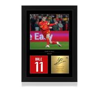Gareth Bale - Espositore fotografico con cornice in formato A4, firma digitale riprodotta, regalo per i fan del Galles