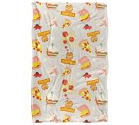 Garfield (2024) Food Pattern Coperta super morbida al tatto setoso - 91 x 147 cm