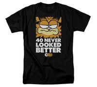 Garfield - 40 Aspetti - T-Shirt A Maniche Corte Unisex Per Adulti - Nera
