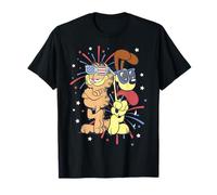 Garfield 4th of July Garfield & Odie Back To Back Fireworks Maglietta