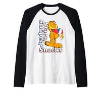 Garfield 4th of July Stars Stripes & Snacks Ice Cream Maglia con Maniche Raglan
