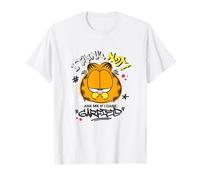 Garfield Ask Me If I Care Graffiti Retro Maglietta