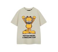 Garfield Beige Smiling Cat T-shirt a maniche corte Unisex Bambini