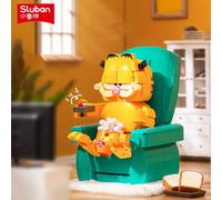 Garfield Building Blocks Seduto Garfield Divano Mattoni Set con Mini Figure Modello di Scena Anime Classico Giocattoli Educativi Fai da Te per Bambini