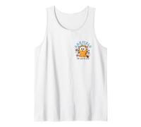 Garfield Chibi Kawaii Floral Too Cute To Care Left Chest Canotta