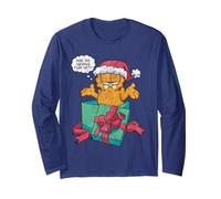 Garfield Christmas Grumpy Are We Having Fun Yet Maglia a Manica