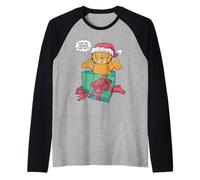 Garfield Christmas Grumpy Are We Having Fun Yet Maglia con Maniche Raglan