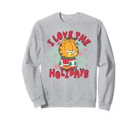 Garfield Christmas I Love The Holidays Ugly Sweater Portrait Felpa