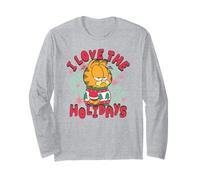 Garfield Christmas I Love The Holidays Ugly Sweater Portrait Maglia a Manica