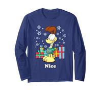 Garfield Christmas Odie Nice List Maglia a Manica