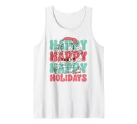 Garfield Christmas Santa's Costume Happy Holidays Pattern Canotta