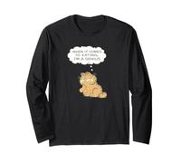 Garfield - Eating Genius Comic Cat Fun Maglia a Manica
