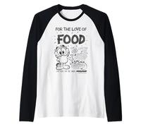 Garfield for The Love of Food Lasagna Pie Retro Vibes Regali Maglia con Maniche Raglan