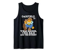 Garfield Front And Back Western Good Bad Hungry Cartoon Canotta