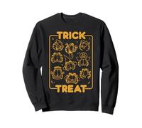 Garfield Halloween Trick Treat Many Faces Retro Collage Felpa