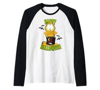 Garfield - Happy Halloween Trick Or Treat Maglia con Maniche Raglan