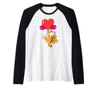 Garfield Heart Balloons with Pooky Valentine's Day Cat Maglia con Maniche Raglan