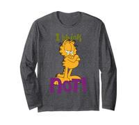 Garfield House - Cartone Animato Classico Gatto atteggiamento testardo Commedia Maglia a Manica