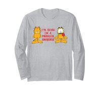 Garfield House Cat Insane Kitty Commedia Meme Cartone Animato Classico Maglia a Manica