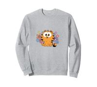 Garfield Kawaii Chibi Surrounded with Flowers Felpa
