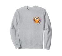 Garfield Kawaii Chibi Surrounded with Flowers Left Chest Felpa
