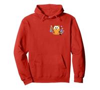 Garfield Kawaii Chibi Surrounded with Flowers Left Chest Felpa con Cappuccio
