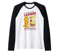 Garfield Lasagne Lover Italiano Monday Blues Remedy Classic Maglia con Maniche Raglan