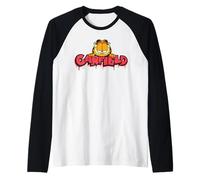 Garfield Logo Cat Lasagne Lover LOL Graffiti Cheeky Classic Maglia con Maniche Raglan