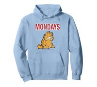 Garfield lunedì Felpa con Cappuccio, Unisex per Adulti, Blu Polveroso, M