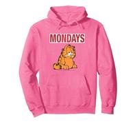 Garfield lunedì Felpa con Cappuccio, Unisex per Adulti, Rosa Acceso, M